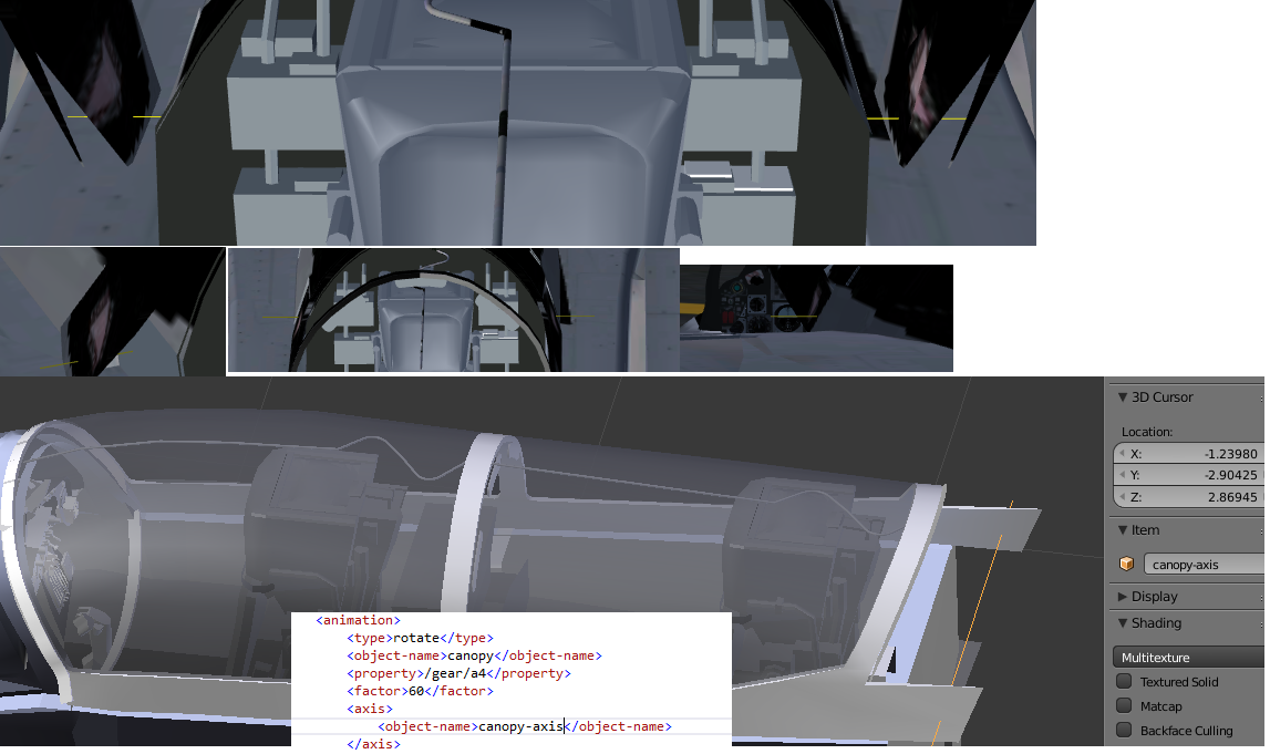 Illustration of where an axis object (2017.2) can be placed for a canopy
