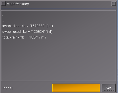 Screen shot showing the property browser running on Netbook in a patched version of FlightGear with resource tracking support using the cross platform SIGAR library