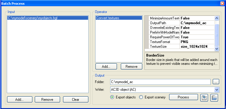 MCX batch converter - setup