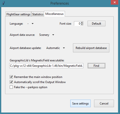 File:FFGo - Specifying a path to GeographicLib's MagneticField program.png