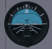 Attitude indicator of default Cesna