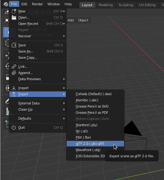 File:Blender glTF export menu.png