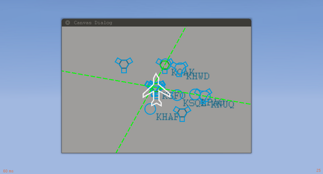 And for comparison a native Canvas window also using the MapStructure framework,without going through PUI (better performance)