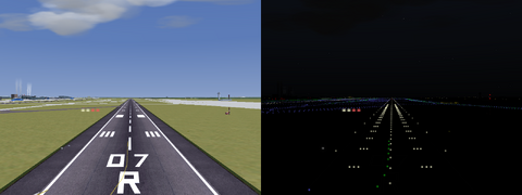 Landing on 07R.