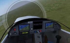 The Zenith Air CH650's cockpit, flying above Mexico Memorial Airport (KMYJ)
