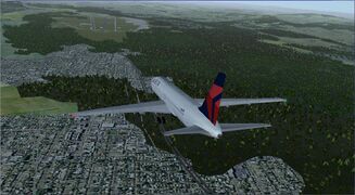 A Boeing 767-300 approaching to Ramstein.