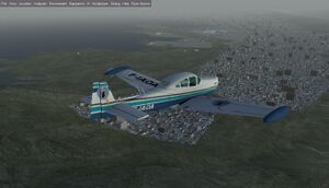 The Navion in flight
