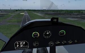 Cockpit view from the FK9MK2