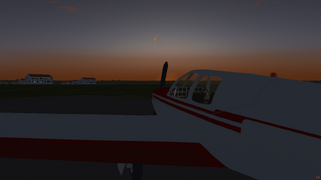 The Beech Bonanza just before sunrise