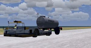 Joskin Aquatrans with a pushback tug