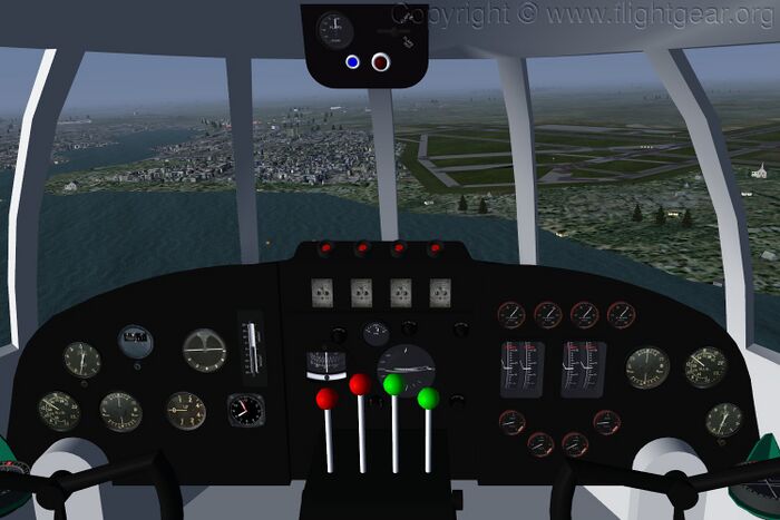 The Captain's and the First Officer's dashboard.