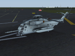 CH-53E on the runway at KJFK