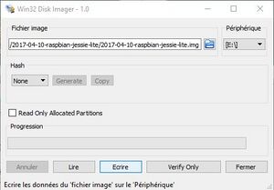 Starting burning the image on sd card