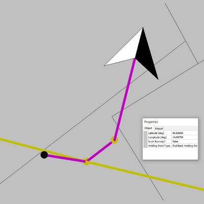 Valid Pushback Route on Un directional taxiway