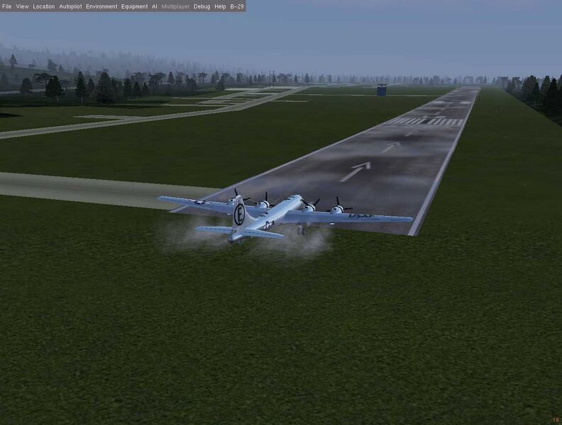File:B-29 wet runway.jpg