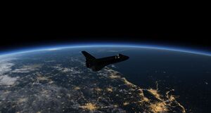 Space Shuttle Atlantis in orbit