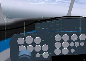 The cockpit of the YS11