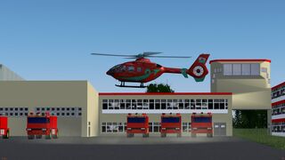 EC135 hovering in ground effect