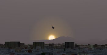 F 15C circling Nellis AFB