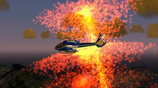 Flying with H130 of Blue Hawaiian next to an eruption of Stromboli volcano. (FG 2018)