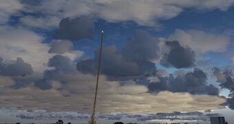 Launch smoke trail