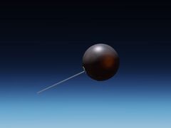The capsule glowing from atmospheric friction