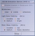 updated Simulation Options Dialog