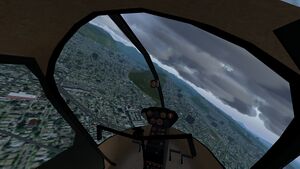 The Robinson R22 cockpit