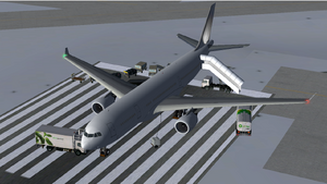 An Airbus A330-203 on the Runway
