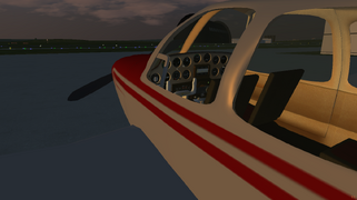 Looking at the interior and instrument panel right after sunrise.