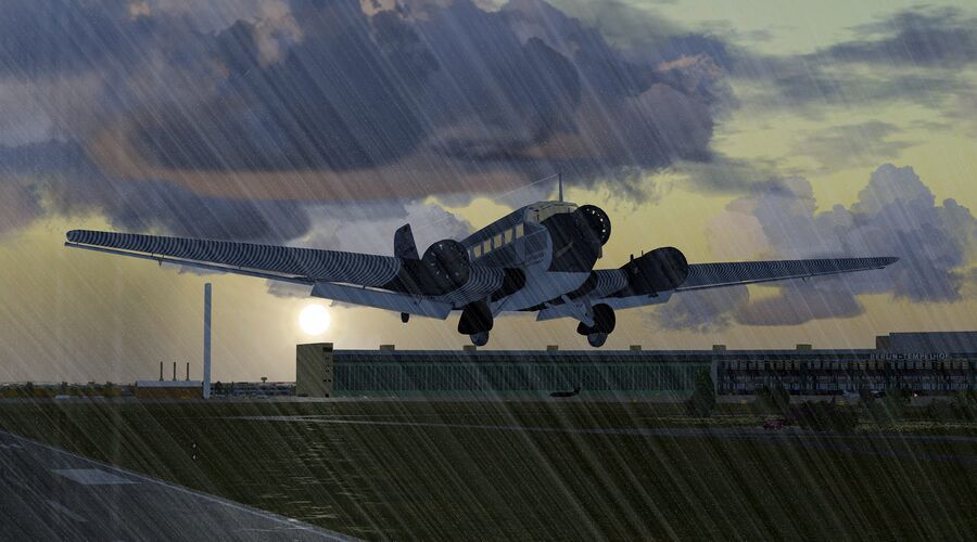 Bad weather take off from EDDI