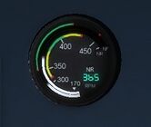 RPM indicator during shutdown