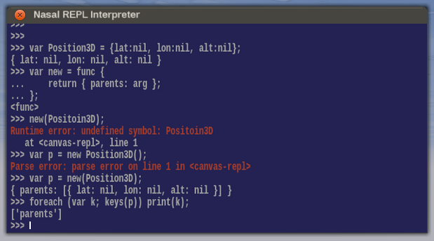 Philosopher's interactive Nasal console REPL.