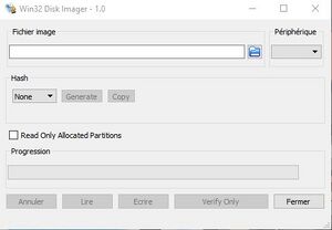 Win32DiskImager tool