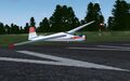 on the ground at its manufacturer's airport