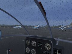 Rain splashes