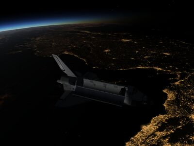Sonnenuntergang aus dem Orbit