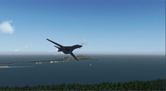 B-1B Lancer just set off from Diego Garcia.