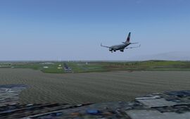 on final to Reykjavik's 01
