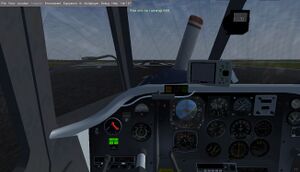 Starting view of the Yak cockpit