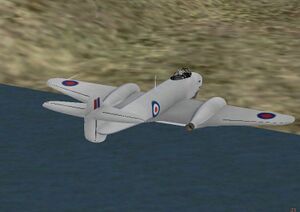 Meteor on low level approach.