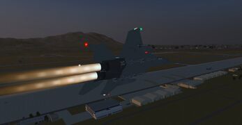 F 15C dawn afterburner flypast Nellis AFB