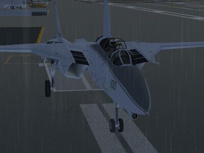 Grain and rain effects on Vinson's flightdeck