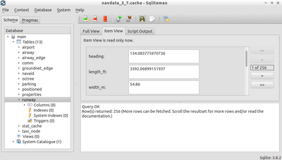 sqliteman (Qt based) showing navcache view