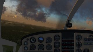 Few remaining clouds in morning sunlight, looks like it will be a nice flying day!