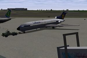Getting pushback at Amsterdam Airport Schiphol (EHAM), Netherlands.