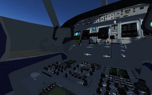 Cockpit of the DHC-8-400