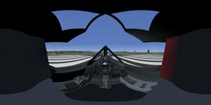 A full spherical panorama of the Lockheed SR-71 Blackbird 3d cockpit