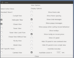 Screen shot showing the procedurally generated Canvas dialog, based on parsing a PUI subset of fgdata/gui/dialogs/view.xml