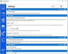 Settings page of Qt launcher in FG 2018.2 on Windows 10